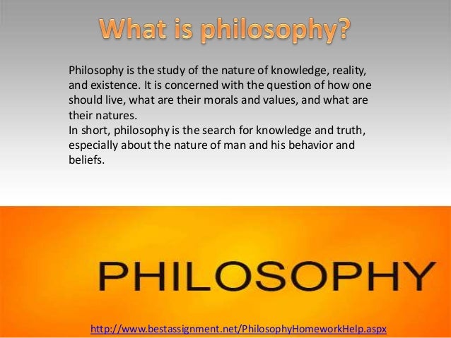 Philosophy homework help